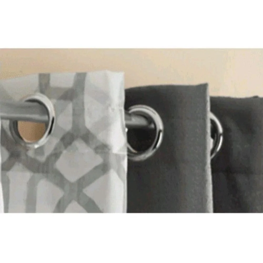 Mainstays Kingswood 4 Piece Curtain Set, 27.5x84, Grey Flannel